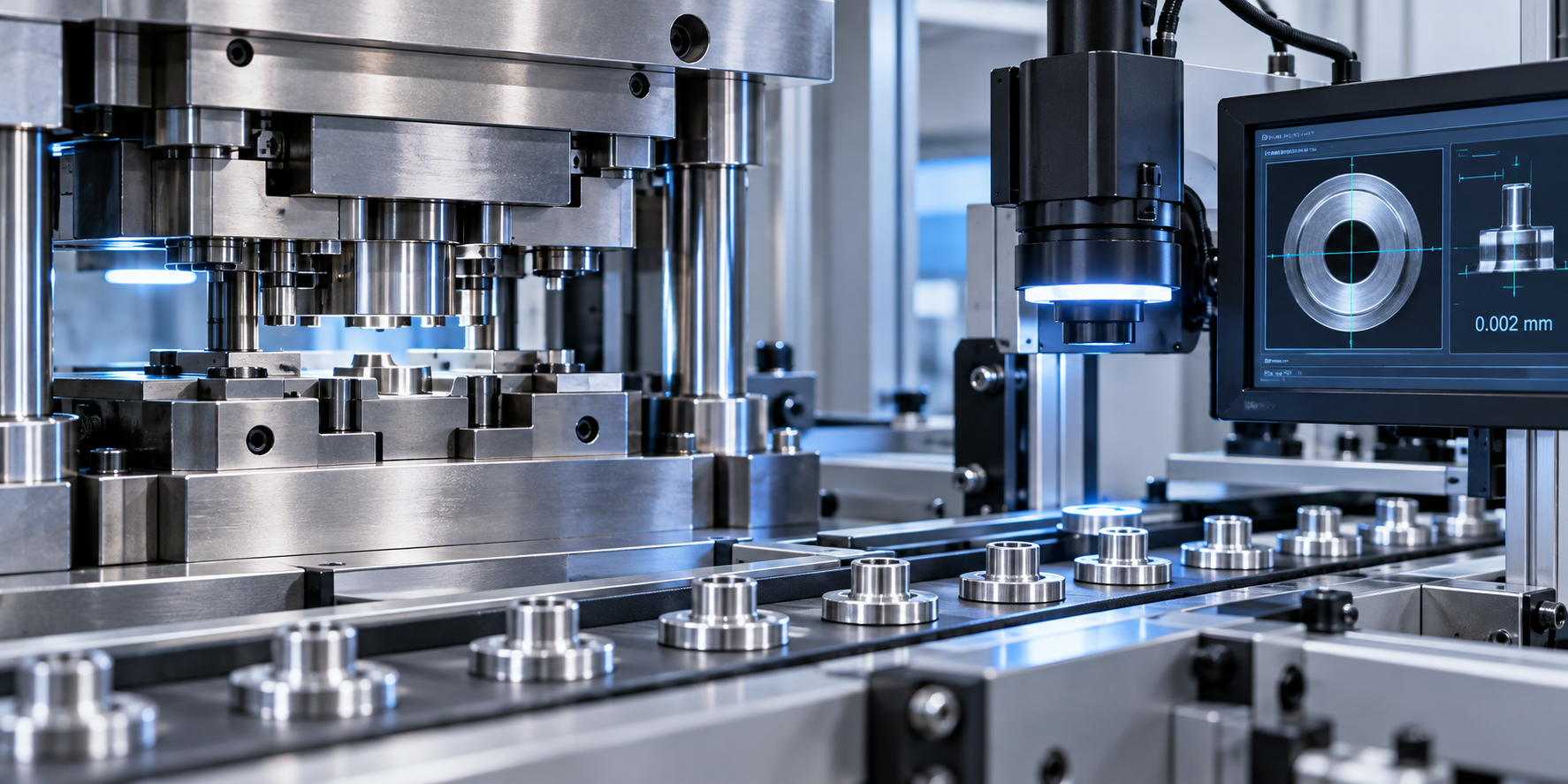 Precision tooling, automated stamping and optical inspection